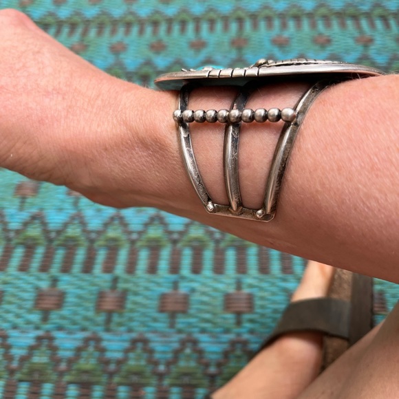 Sterling Silver Turquoise Cuff Bracelet - Picture 9 of 13